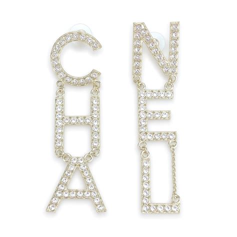 chanel earrings letters price